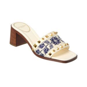 Valentino County 60 Leather Sandal, White